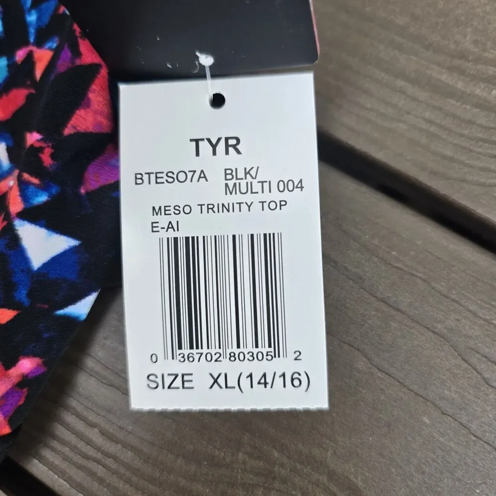 TYR Women's Trinity Top Bundle All American & Meso Sz XL New
